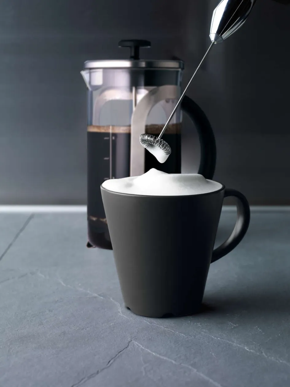 Online aerolatte Mælkeskummer m. Holder, Sort