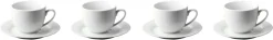 Online Café Kaffekop 4 stk. 22 cl, Hvid Kopper