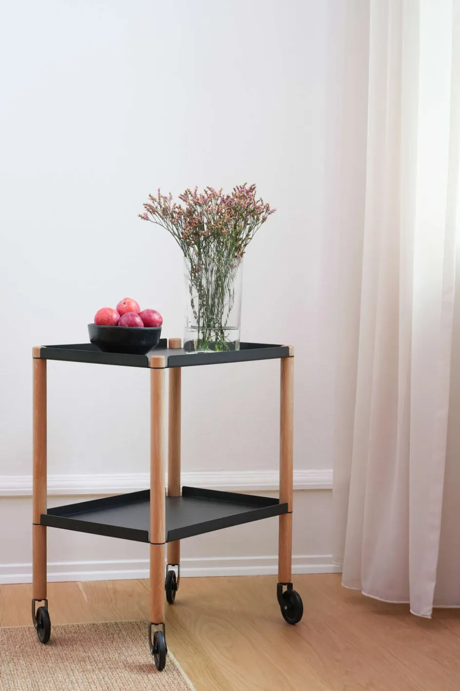 Online Andersen Furniture Connect Rullebord H63 cm, Sort/Olieret Eg