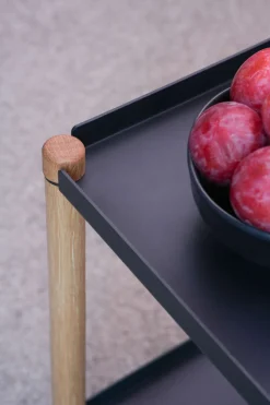 Online Andersen Furniture Connect Rullebord H63 cm, Sort/Olieret Eg
