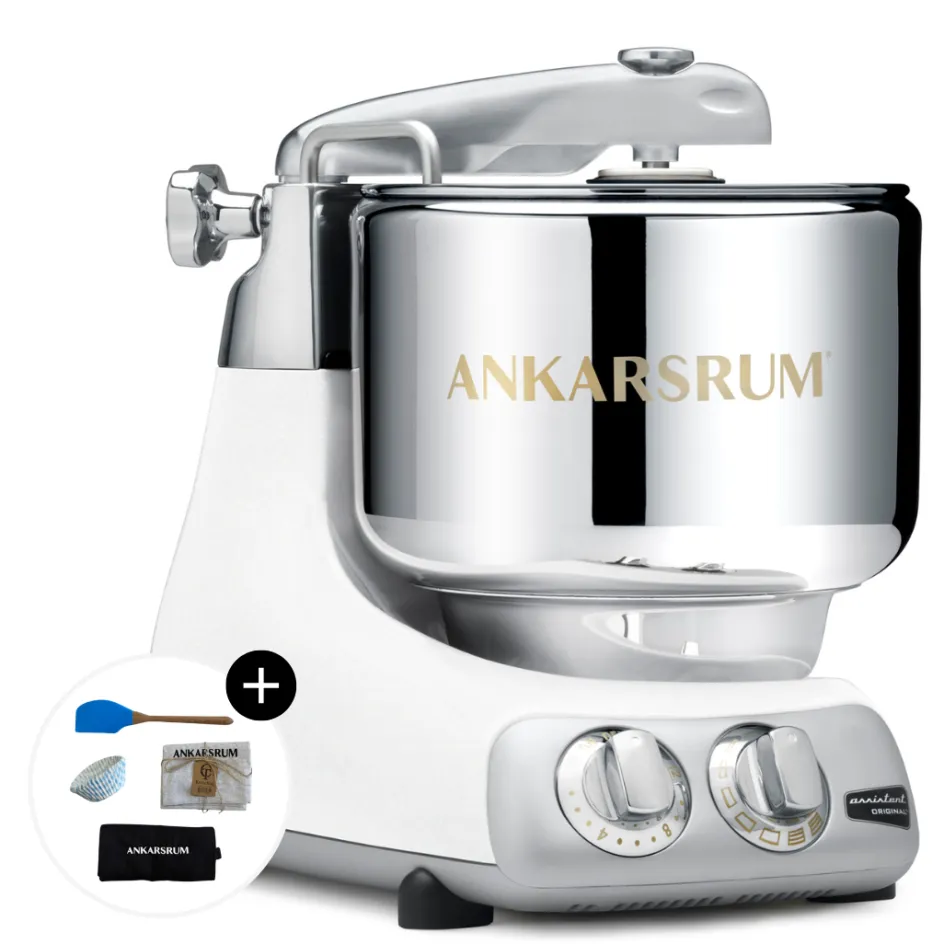 New Ankarsrum Assistent Original Køkkenmaskine AKM 6230, Mineral White