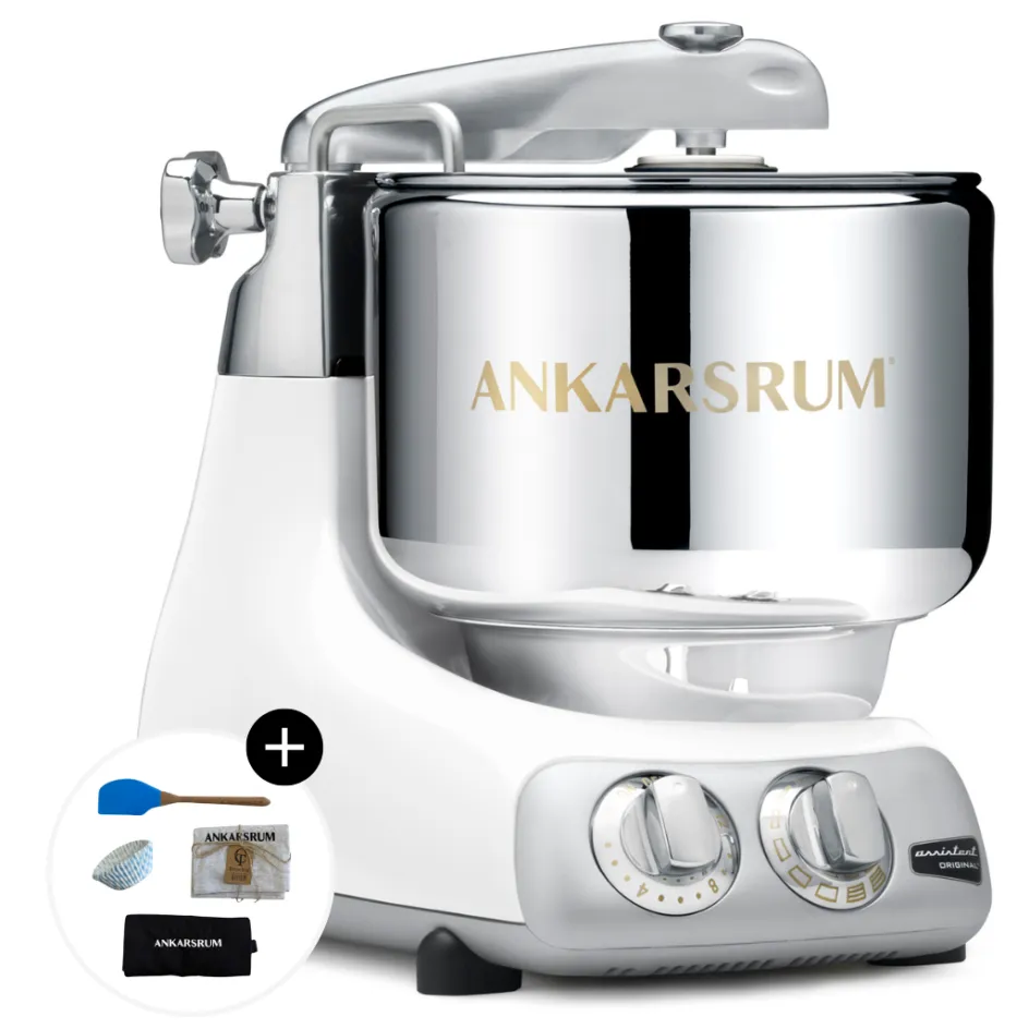 Clearance Ankarsrum Assistent Original Køkkenmaskine AKM 6230, Glossy Hvid