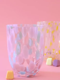 Clearance Anna von Lipa Big Confetti Tumbler Drikkeglas 25 cl, Rosa/Light Blue