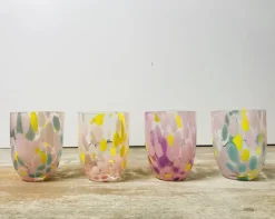 New Anna von Lipa Big Confetti Tumbler Drikkeglas 25 cl, Rosa/Yellow/Lilla