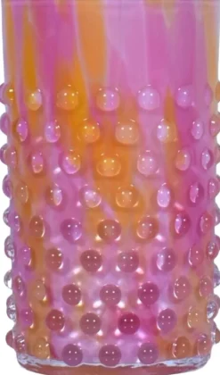 Hot Anna von Lipa Confetti Hobnail Drikkeglas 20 cl, Apricot