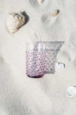 Anna von Lipa Hobnail Drikkeglas 20 cl, Lilla