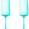Hot Anna von Lipa Ripple Champagneglas 2 stk. 20 cl, Turquoise