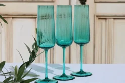 Hot Anna von Lipa Ripple Champagneglas 2 stk. 20 cl, Turquoise