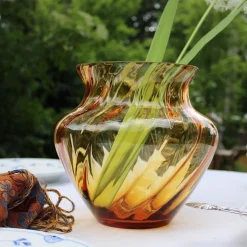Hot Anna von Lipa Dahlia Vase H22 cm, Amber