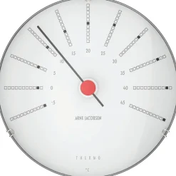 Bankers Vejrstation Termometer Ø12 cm, Hvid Ure Og Vejrstationer