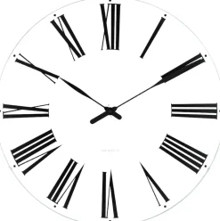 Arne Jacobsen Ure Og Vejrstationer > Roman Vægur , Hvid/Sort