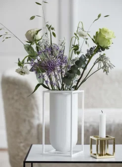 Best Kubus Lolo Vase H24 cm, Hvid Stue|Vaser