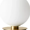 Sale TR Bulb Bord-/Væglampe Ø20 cm, Mat Opal/Messing Lamper Til Soveværelset|Lamper Til Køkkenet