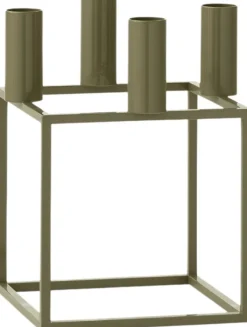 Outlet Audo Copenhagen Kubus 4 Lysestage H20 cm, Oliven
