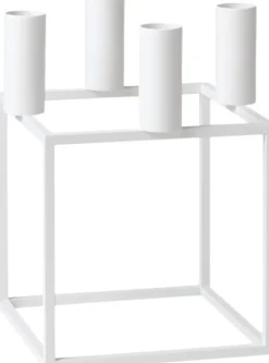 Hot Audo Copenhagen Kubus 4 Lysestage H20 cm, Hvid
