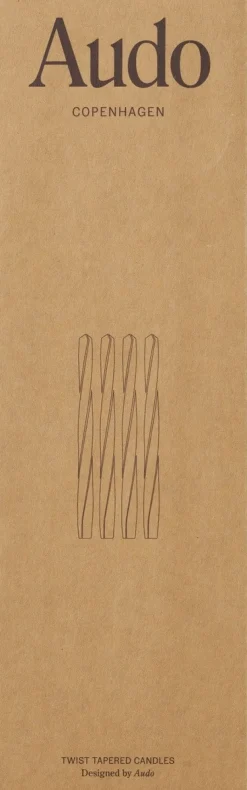 Hot Audo Copenhagen Twist Kronelys 4 stk. 30 cm, Neutral