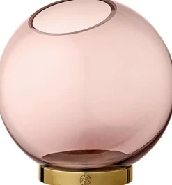 Online AYTM GLOBE Vase m. Fod H, Rosa/Guld