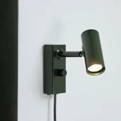 Belid Cato Væglampe 14,7 cm, Grøn/Mat Sort