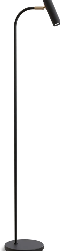 Best Slender Gulvlampe H127,6 cm, Sort/Messing Lamper Til Kontoret|Lamper Til Stuen