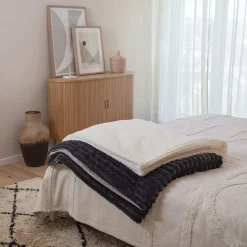 Online HD082HE Varmeplaid 130x180 cm, Hvid Varmetæpper Og -Puder|Velvære