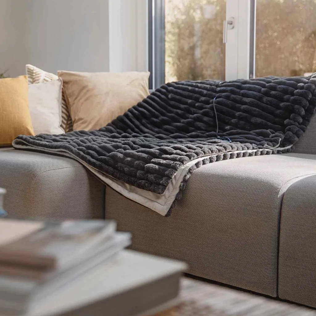 Clearance HD082ST Varmeplaid 130x180 cm, Grå Varmetæpper Og -Puder|Velvære