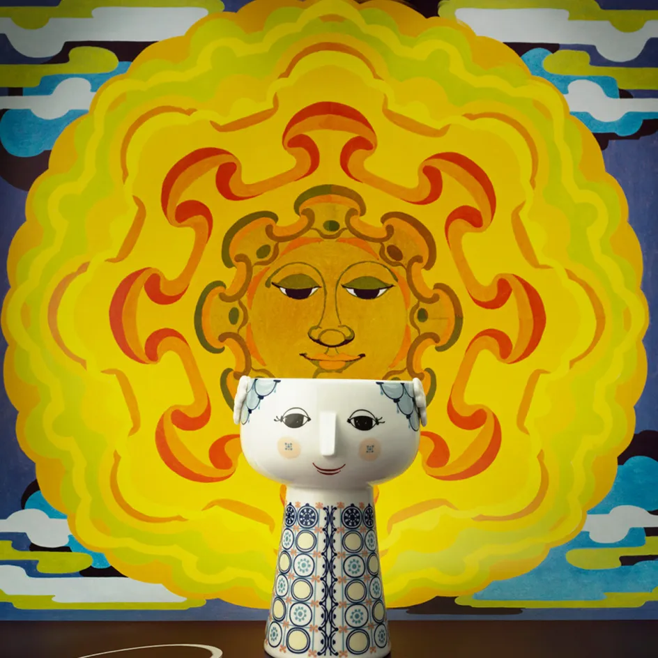 Online Bjørn Wiinblad Eva Vase H18,5 cm, Blå