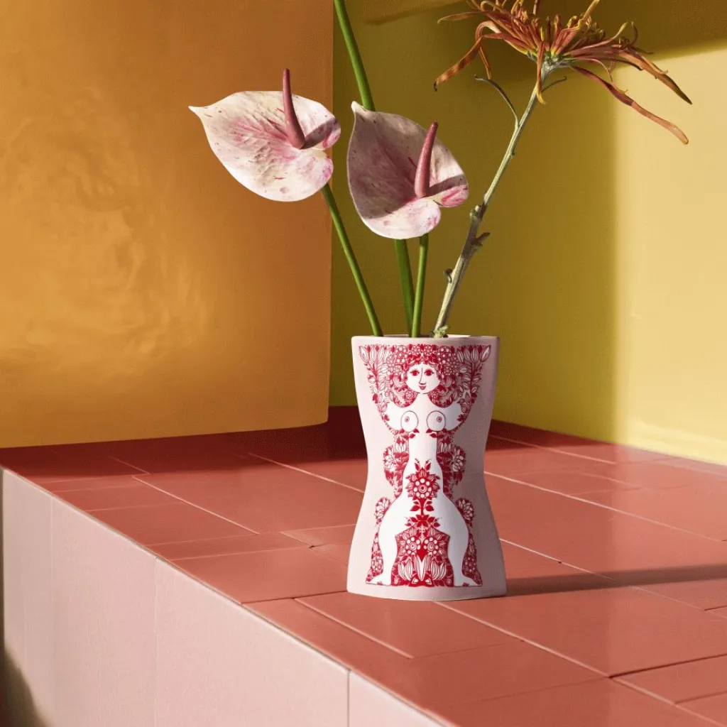 New Nina Vase H16,5 cm, Pink/Rød Vaser