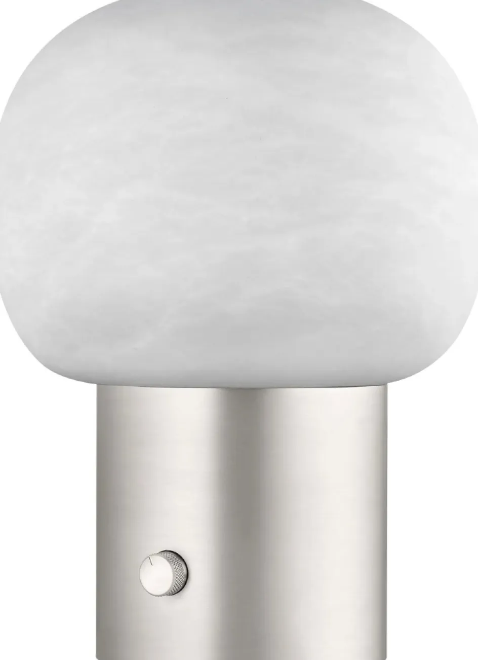 Best Blomus IRIS Bordlampe H32 cm, Mat Stål/Hvid