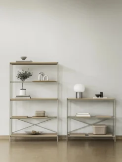 Best Blomus IRIS Bordlampe H32 cm, Mat Stål/Hvid