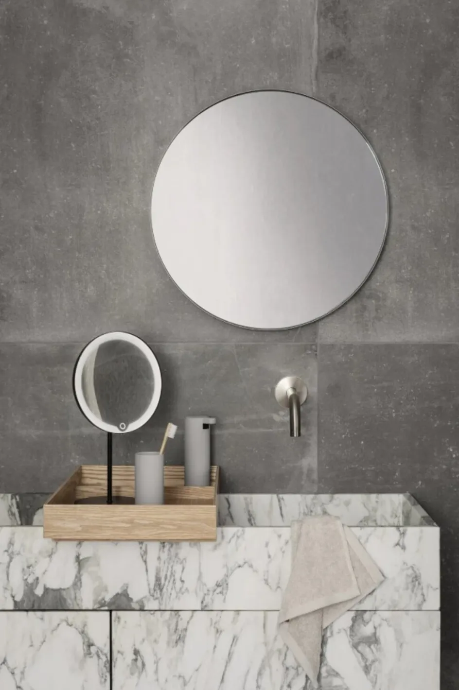 Clearance Blomus MODO Kosmetikspejl LED H34 cm, Sort