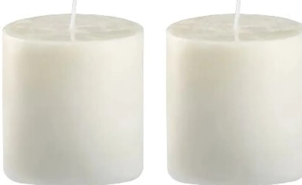Clearance VALOA Autumn Refill Stearinlys 2 Stk. H7,5 cm, Hvid Stearinlys|Led Stearinlys
