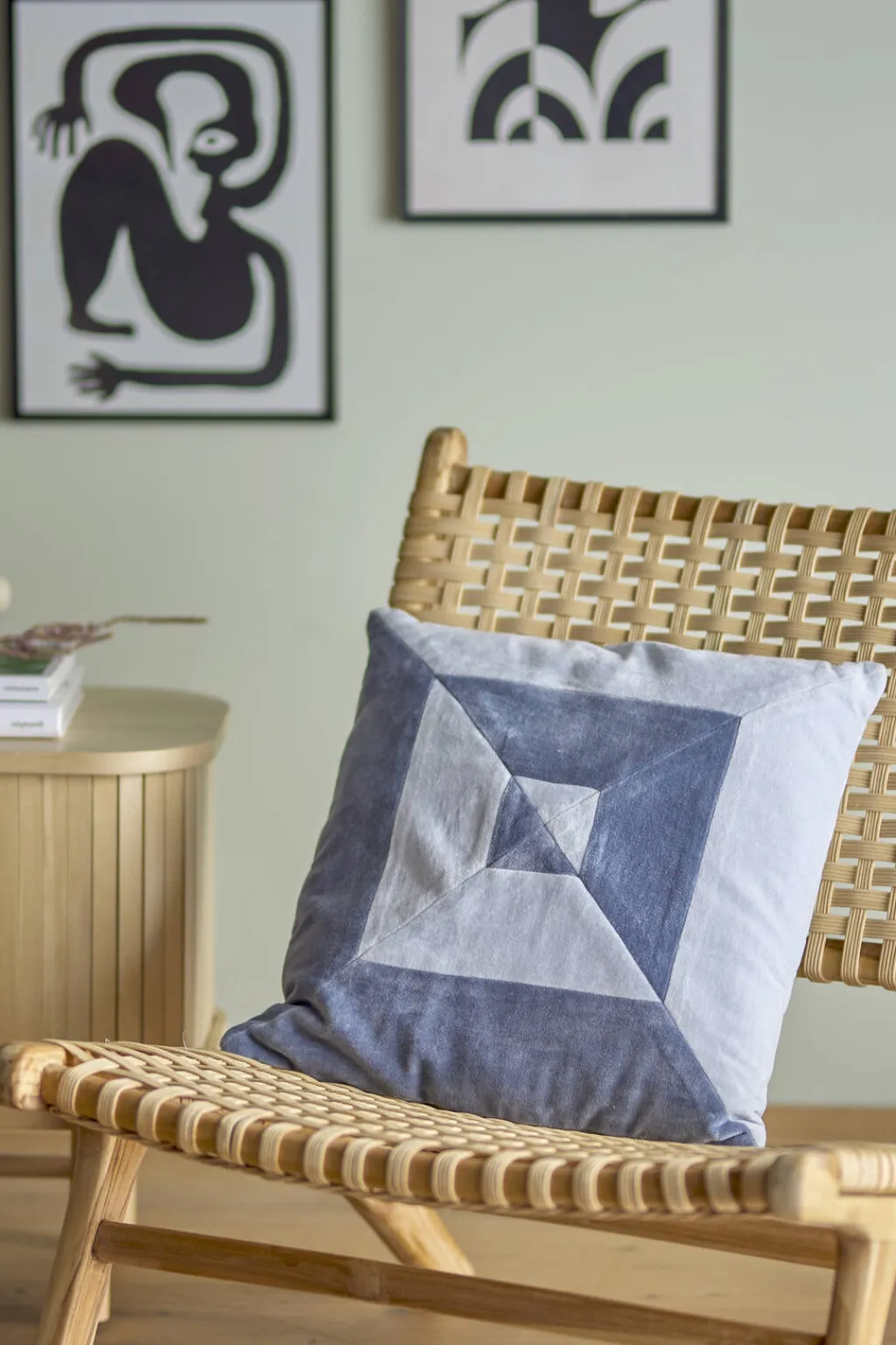Outlet Aban Pude 45x45 cm, Blå Soveværelse|Puder Og Betræk