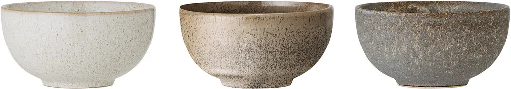 Bloomingville Skåle|Spisestue > Addison Skålsæt 3 stk. Ø16 cm, Grå