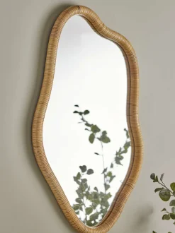 Best Bloomingville Ashlie Vægspejl 50x80 cm, Rattan