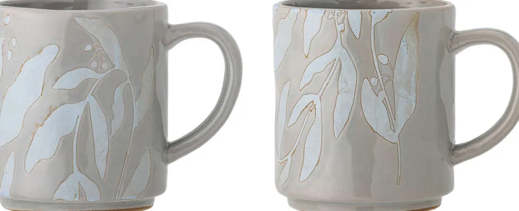 Outlet Aurora Krus 2 stk. 35 cl, Grå Krus