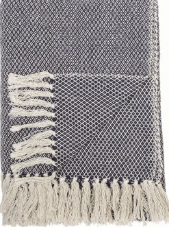 Clearance Bloomingville Barry Plaid 130x160 cm, Blå