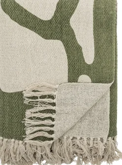 Hot Bloomingville Dalmine Plaid 130x160 cm, Grøn