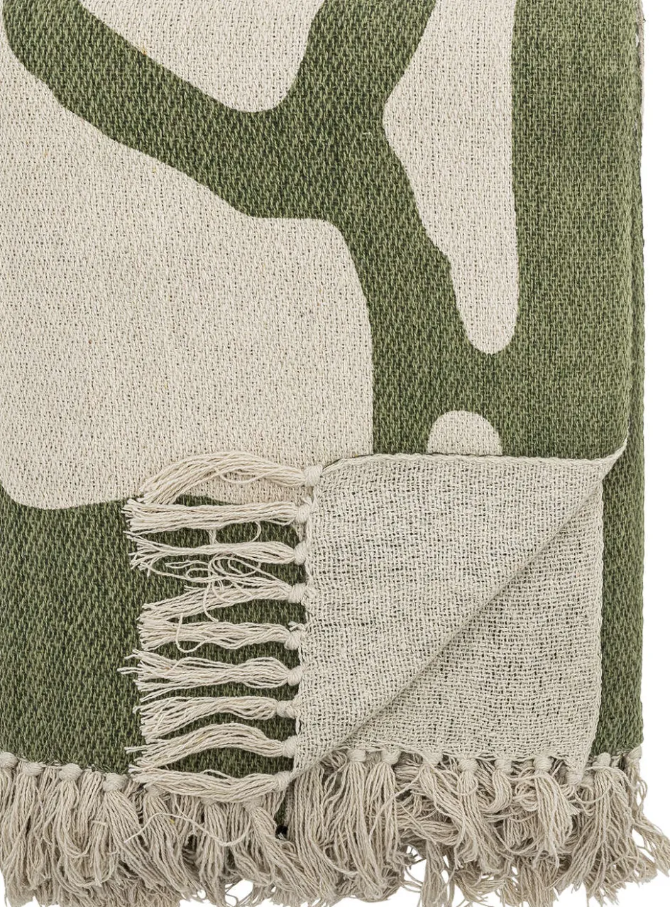 Hot Bloomingville Dalmine Plaid 130x160 cm, Grøn