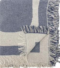 Bloomingville Plaider Og Tæpper > Ethan Plaid 130x160 cm, Blå