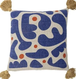 Discount Bloomingville Eviaya Pude 45x45 cm, Blå