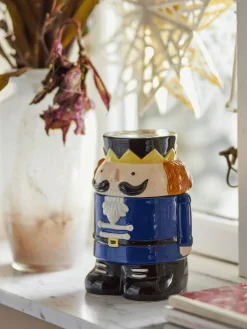 Clearance Feast Krukke m. Låg H19,5 cm, Blå Jule Opbevaring