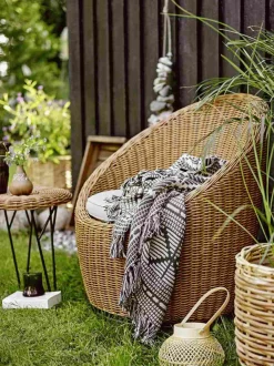 Hot Bloomingville Gutte Plaid 130x160 cm, Sort
