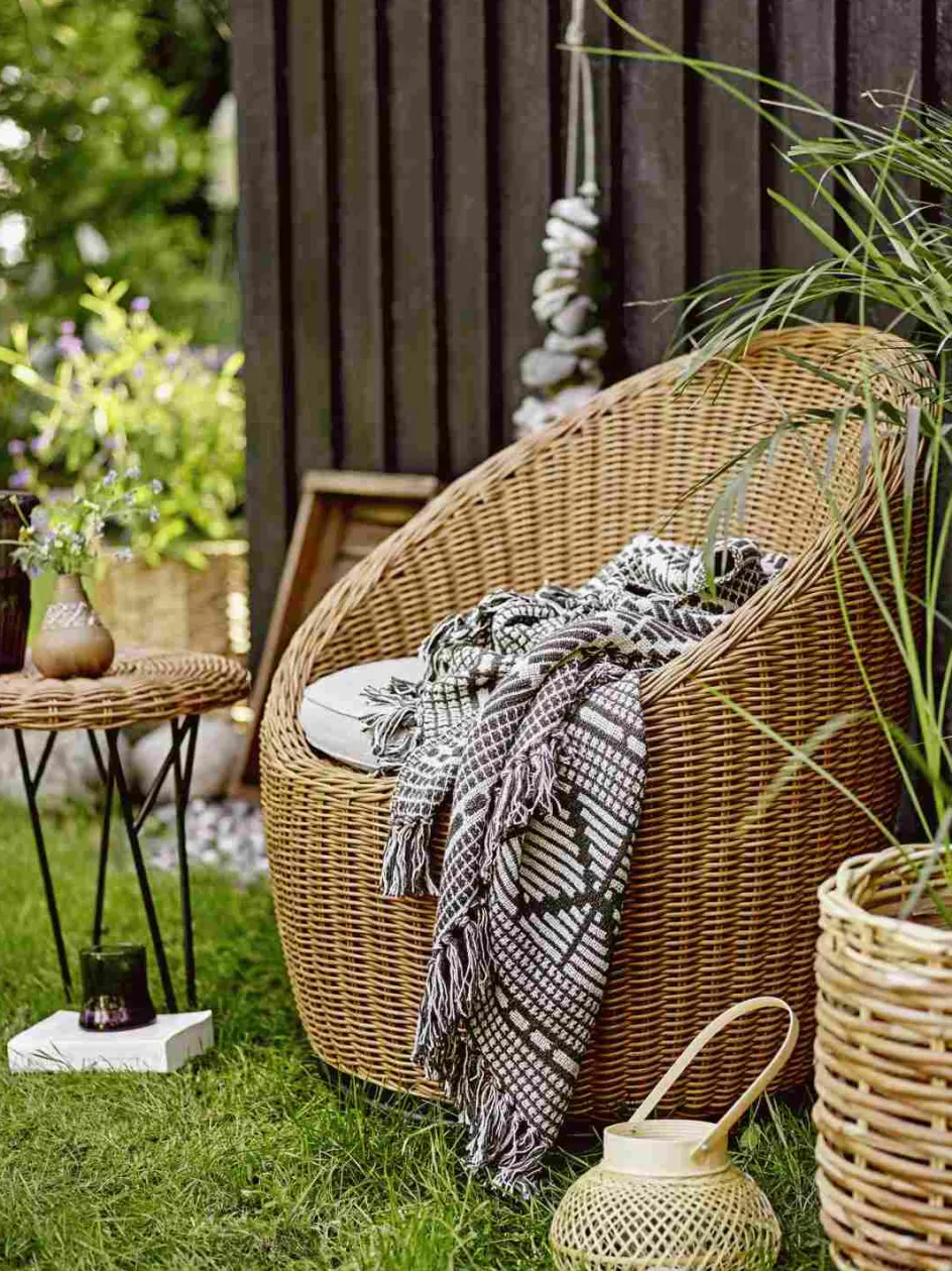 Hot Bloomingville Gutte Plaid 130x160 cm, Sort