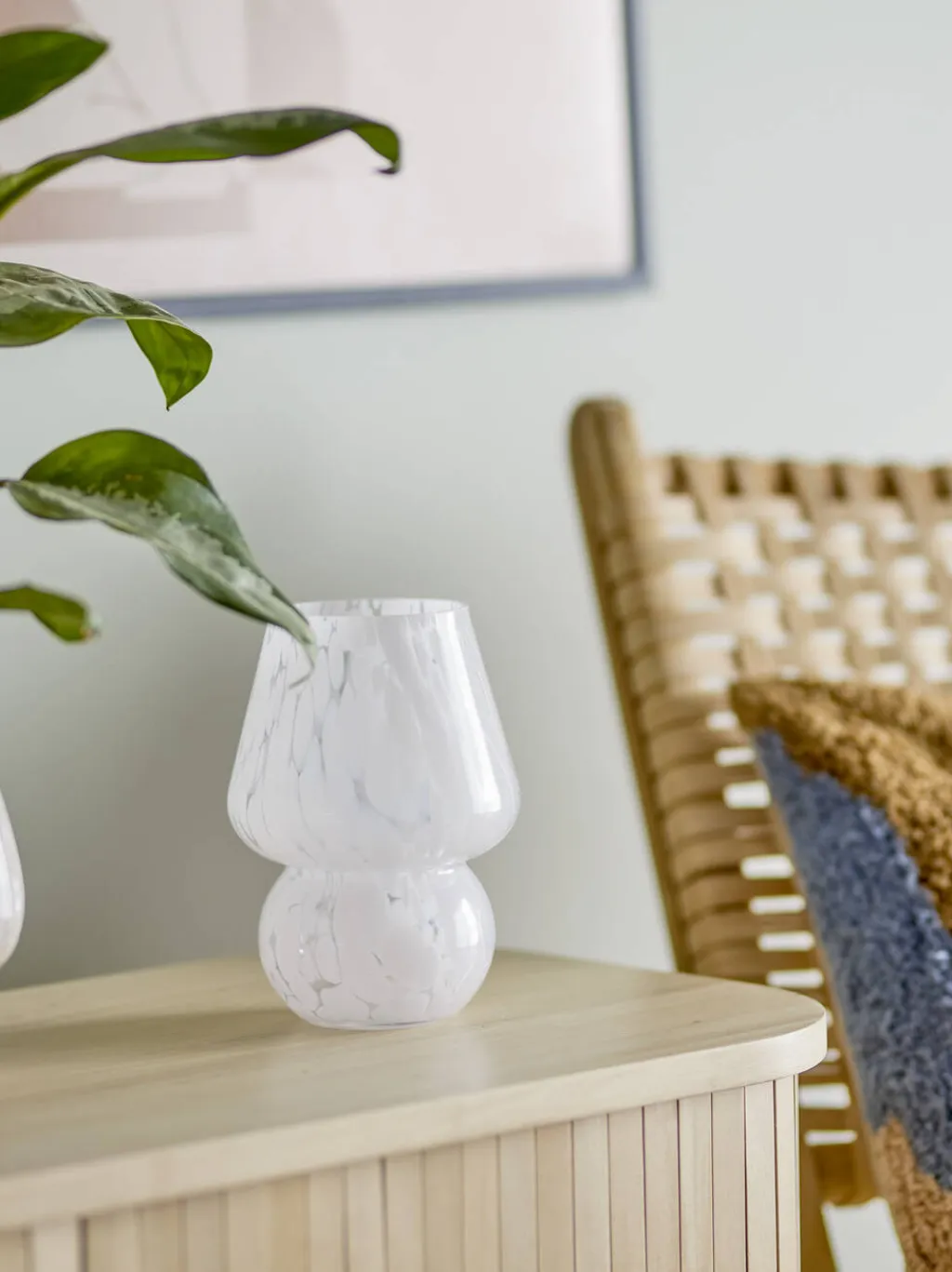 Halim Vase H18,5 cm, Hvid Stue|Vaser
