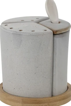 Bloomingville Salt Og Peber|Salt Og Peber > Josefine Salt og Peber m. Bakke H11 cm, Grå