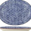 New Bloomingville Karine Serveringsfad 35 cm, Blå