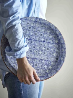 Bloomingville Fade > Karine Serveringsfad Ø35 cm, Blå