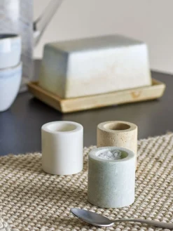 Kokui Krukke 3 stk. H5 cm, Marmor Salt Og Peber|Opbevaring Til Køkkenet