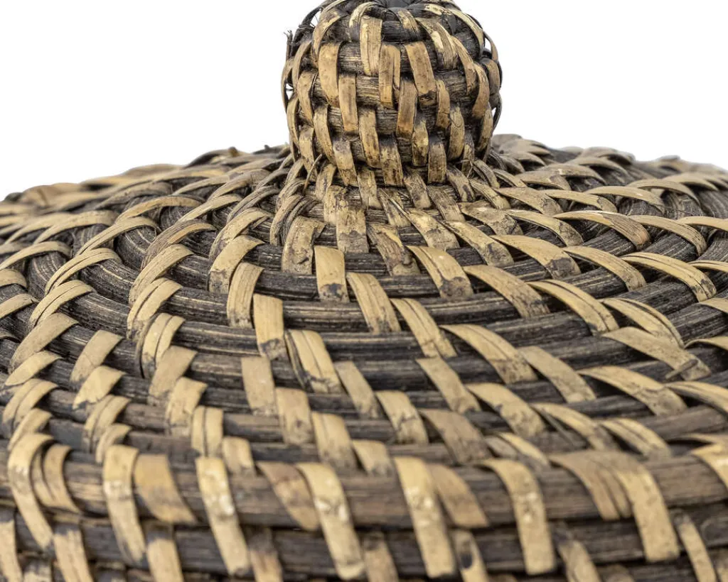 Bloomingville Kurve Og Kasser > Leoonie Kurv m. Låg H18 cm, Sort Rattan