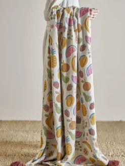 Hot Bloomingville mini Fruitta Plaid 130x160 cm, Gul